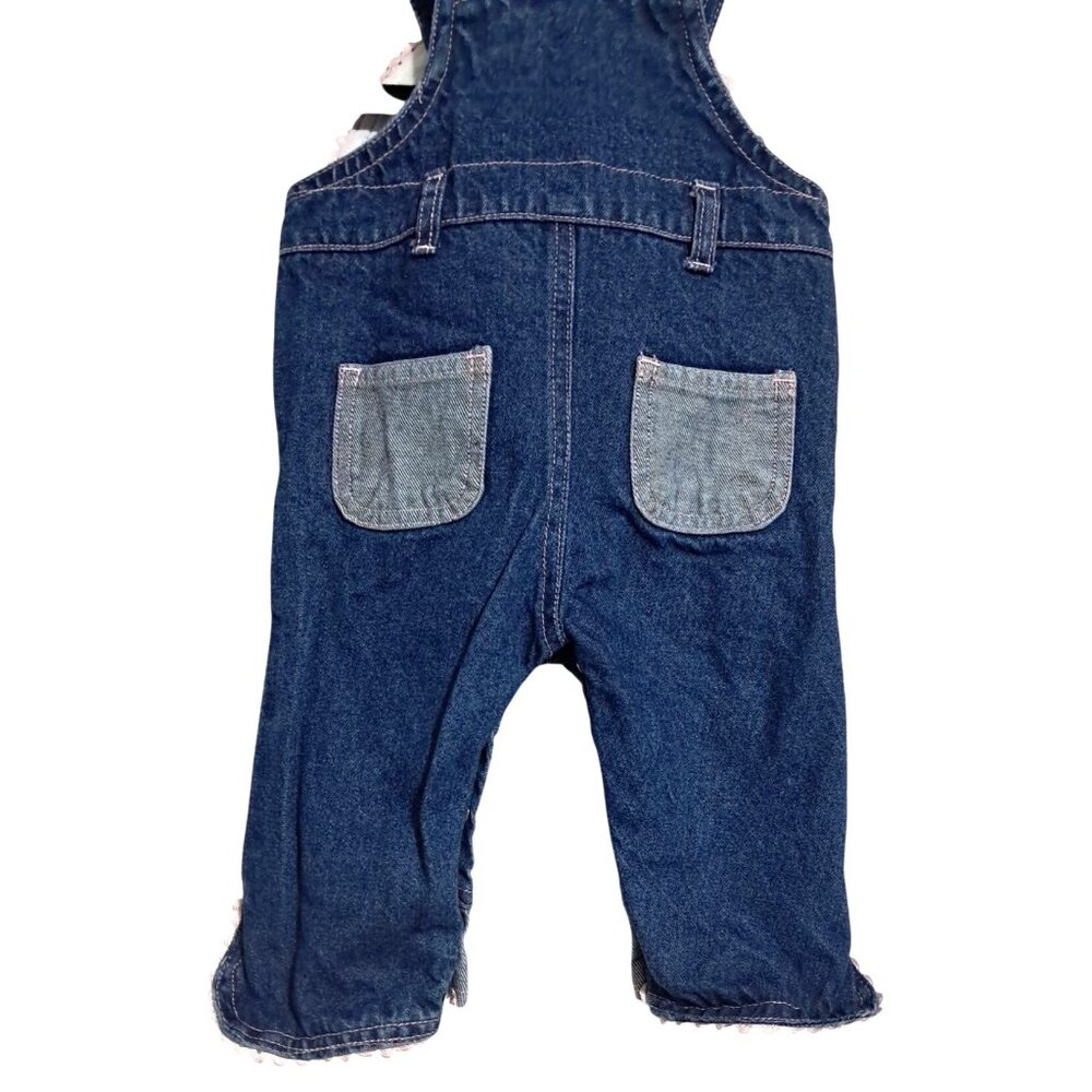 Baby Grand Infant Girls Embroidered Denim Overalls 3-6M - Picture 9 of 11